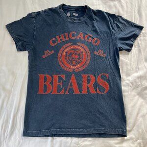 Nike NFL Team Apparel Blue Orange Chicago Bears Cotton Blend Shirt | Size Large
